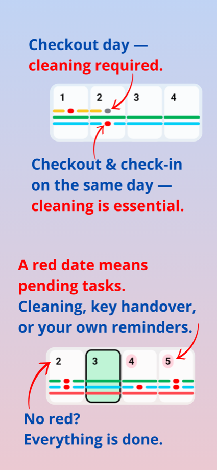 Import iCalendar screen for Airbnb and Booking.com reservations